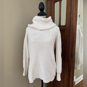 Michael Kors White Cream Knit Cowl Neck Sweater